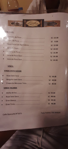 Opinii despre Restaurante Don Lolo în Ica - Gastronomía y hostelería