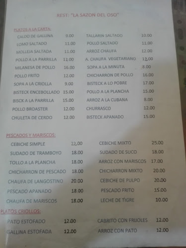 La Sazón Del Oso - Gastronomía y hostelería