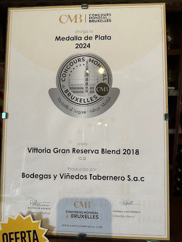 Opinii despre Bodegas y Viñedos Tabernero în Chincha Alta - Gastronomía y hostelería