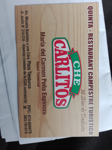 Opinii despre Restaurante Che Carlitos în Abancay - Gastronomía y hostelería