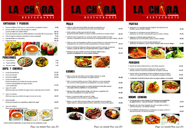 Comentarii opinii despre LA CHIRA restaurante pizzas, pastas & bar