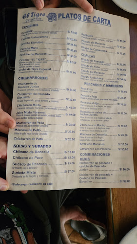 Opinii despre Cevichería El Tigre în Puerto Maldonado - Gastronomía y hostelería