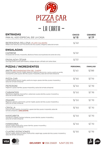 Opinii despre Trattoria Pizza Car în Ica - Gastronomía y hostelería