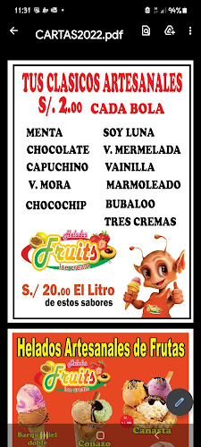 Comentarii opinii despre Helados Fruits