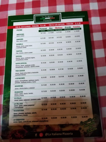 Opinii despre La Italiana Pizzeria - Elias Aguirre în Lambayeque - Gastronomía y hostelería