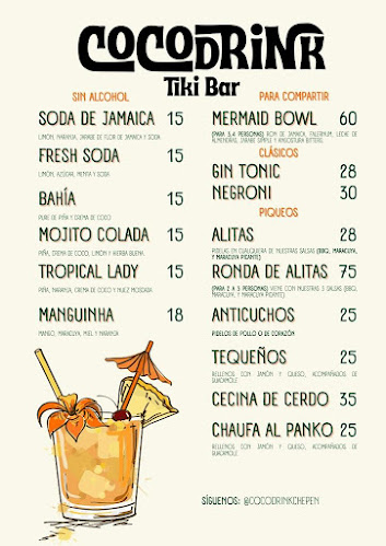 Opinii despre Coco Drink tiki bar în Chepén - Gastronomía y hostelería