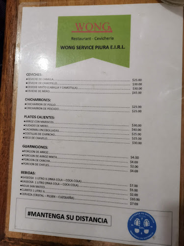 Opinii despre Restaurant Cevichería Wong în Piura - Gastronomía y hostelería
