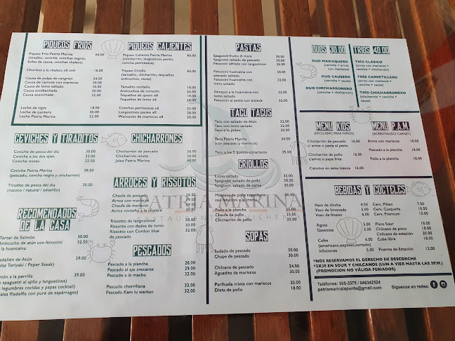 Opinii despre Restaurante Patria Marina La Punta în La Punta - Gastronomía y hostelería