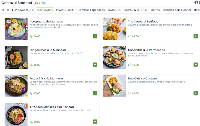 Costazul Seafood - Gastronomía y hostelería