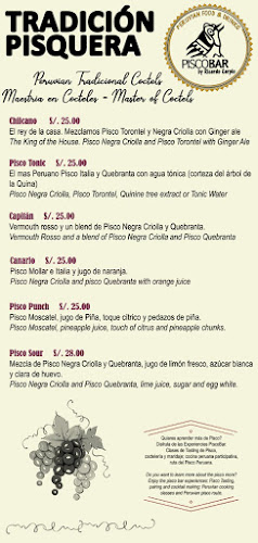 PiscoBar - Gastronomía y hostelería