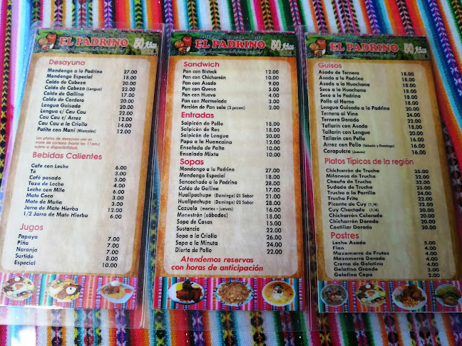 Opinii despre El Padrino Restaurante Tradicional Huancaino în Huancayo - Gastronomía y hostelería