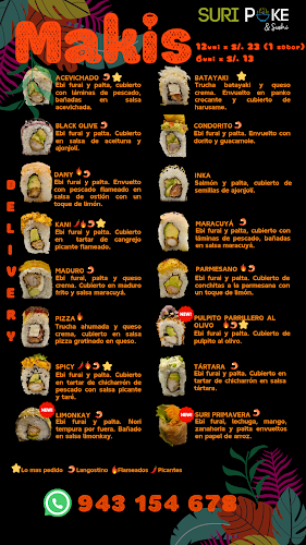 Opinii despre Suri Sushi Bar & Poke în Pucallpa - Gastronomía y hostelería