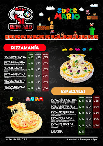 Retro Games, consolas y pizzas