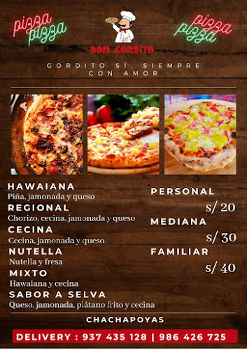 Opinii despre Pizzeria restaurante italiano Don Gordito în Chachapoyas - Gastronomía y hostelería