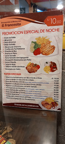 Opinii despre Restaurante El Francesito în Arequipa - Gastronomía y hostelería