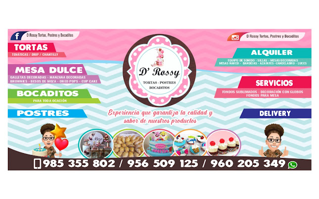 D´Rossy Tortas, Bocaditos y Decoraciones - Ica
