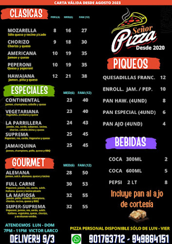 SEÑOR PIZZA - Víctor Larco Herrera