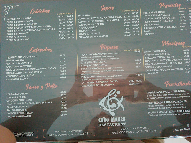 Restaurante Cabo Blanco - Gastronomía y hostelería