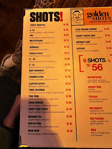Opinii despre La chupiteria the shot bar în Cusco - Gastronomía y hostelería