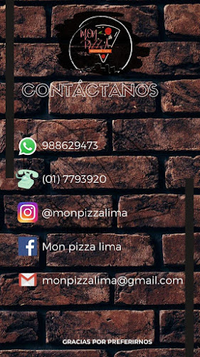 Opinii despre Mon Pizza Lima în Jesús María - Gastronomía y hostelería