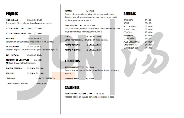 Opinii despre Jon Restaurante Sushi Pucallpa în Pucallpa - Gastronomía y hostelería