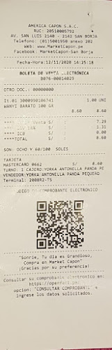 Opinii despre America Capon S.A.C. în San Borja - Gastronomía y hostelería