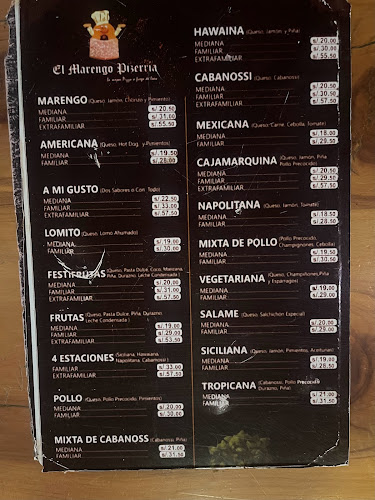 Opinii despre El Marengo Pizza a La Leña în Cajamarca - Gastronomía y hostelería