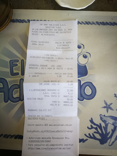 Comentarii opinii despre Cevicheria El Achorado