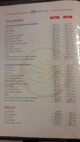 Opinii despre Chifa Continental în Sunampe - Gastronomía y hostelería